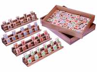LOGOPLAY Rummy - Gesellschaftsspiel - Legespiel mit 108 Spielsteinen in sehr edler