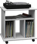 VCM Holz Media-Regal | Regal mit Rollen | Ma&szlig;e: H. 59 x B. 60 x T. 45 cm - Retal