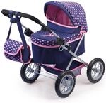 Bayer Design 13052AA Puppenwagen Trendy mit Tasche, h&ouml;henverstellbarer Griff, gro&szlig;e