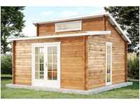 Alpholz Gartenhaus Lausitz-40 aus Massiv-Holz | Gerätehaus mit 40 mm...