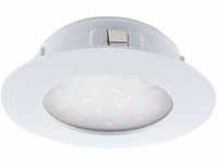 EGLO LED Einbaustrahler Pineda, LED Spot aus Kunststoff, LED Einbauleuchte in Weiß,