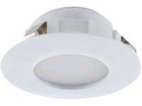 EGLO LED Einbaustrahler Pineda, LED Spot aus Kunststoff, LED Einbauleuchte in Weiß,