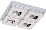 EGLO LED Deckenleuchte Fradelo, 4 flammige Deckenlampe, Wohnzimmerlampe aus Metall