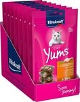 Vitakraft Cat YUMS, Katzensnacks, mit zartem H&uuml;hnchen, mit Katzengras, extra