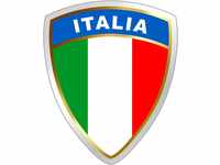 carstyling XXL Aufkleber Italien Wappen Dimension 45 x 35 mm Fanartikel