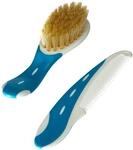 NUK Babyb&uuml;rste aus 100% Naturhaar mit Kamm mit abgerundeten Spitzen, 1 St&uuml;ck,