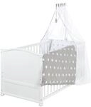 roba Babybett Set Little Stars - 70 x 140 cm - Kinderbett mitwachsend / umbaubar +