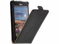 PhoneNatic Kunst-Lederhülle kompatibel mit LG Optimus 4X HD P880 - Flip-Case...