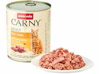animonda Carny Adult Katzenfutter, Nassfutter für ausgewachsene Katzen, Rind + Huhn,