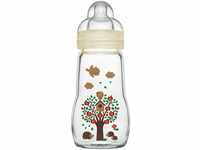 MAM Feel Good Babyflasche aus Glas (260 ml), Babyflasche mit weiter Öffnung,...