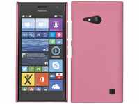 PhoneNatic Case kompatibel mit Nokia Lumia 730 - Hülle rosa gummiert Hard-case...