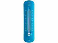TFA Dostmann Innen-Aussen-Thermometer, 12.2051.06, wetterfest, blau, L 50 x B 13 x H