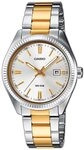 Casio Damen Analog Quarz mit Edelstahl Armbanduhr LTP 1302PSG 7A