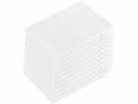 ZOLLNER 10er Set Waschhandschuhe, Waschlappen, 16x21 cm, Baumwolle, weiß