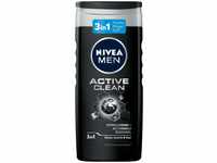 NIVEA MEN Active Clean Duschgel (250 ml), pH-hautfreundliche Pflegedusche mit
