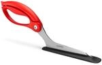Dreamfarm SCIZZA Pizza Schere Rot, Edelstahl Pizzaschneider gro&szlig; mit Nylon-Auflage,