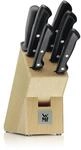 WMF Classic Line Messerblock mit Messerset 7-teilig, best&uuml;ckt, 5 Messer, Wetzstahl,