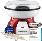 GOURMETmaxx Zuckerwattemaschine f&uuml;r Zuhause mit Zubeh&ouml;r | Retro Cotton Candy