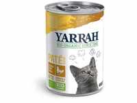 Yarrah Pate mit Huhn 400 g Bio Katzenfutter, 6er Pack (6 x 0.4 kg)