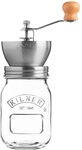 KILNER Kaffeem&uuml;hle mit Vorratsglas 0,5 L, Edelstahlmahlwerk, verstellbar
