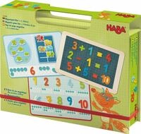 HABA 302589 - Magnetspiel-Box 1, 2, Z&auml;hlerei, Fr&ouml;hlich-buntes Zahlen-Legespiel ab 4