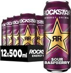 Rockstar Energy Drink Sour Raspberry Geschmack, 12x500ml &ndash; koffeinhaltig