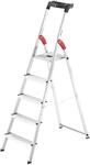 Hailo L60 StandardLine Alu-Sicherheits-Stehleiter , Leiter 5 Stufen belastbar...