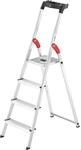 Hailo L60 StandardLine Alu-Sicherheits-Stehleiter - Leiter 4 Stufen belastbar...