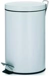 kela 10929 Treteimer mit Verschlussd&auml;mpfung, Pedalbedienung, 12 L, Edelstahl,