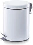 Zeller 18700 Treteimer, 5 Liter, Metall, &oslash; 20.5 x 28 cm, wei&szlig;