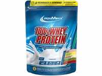 IronMaxx 100% Whey Protein Pulver - Himbeer 500g Beutel | zuckerreduziertes,