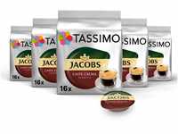 Tassimo Kapseln Jacobs Caffè Crema Classico, 80 Kaffeekapseln, 5er Pack, 5 x 16