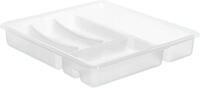 Rotho Basic Besteckkasten mit 6 F&auml;chern, Kunststoff (PP) BPA-frei, transparent,