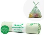 bioMat Kompostierbare 20l Biom&uuml;llbeutel mit Tragegriff, 26 T&uuml;ten,