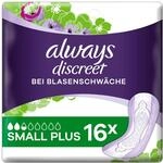 Always Discreet Inkontinenz Binden f&uuml;r leichte Blasenschw&auml;che - Small Plus,...