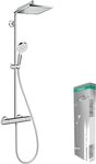hansgrohe Crometta E - wassersparendes Duschsystem (EcoSmart) mit Thermostat, hansgrohe Crometta E - wassersparendes Duschsystem (EcoSmart) mit Thermostat,
