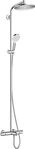 hansgrohe Crometta S - Duschsystem mit Wannenthermostat, Regendusche (240 mm) mit