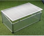 Fr&uuml;hbeet Alu 100x60x40cm Polycarbonat Gew&auml;chshaus Fr&uuml;hbeetkasten Treibhaus