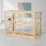 Mucola Freilauf 120x60x90cm Freilaufgehege Hasenstall Freigehege Holz Tiergehege