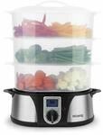 H.Koenig Elektrischer Dampfgarer VAP12 Edelstahl, Multifunktion 12L, Programmierbar,