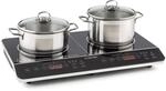 Klarstein VariCook Slim Doppel-Induktionskochfeld 3500W, 240&deg;C, 10 einstellbare