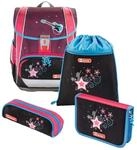 Step by Step Schulranzen-Set Light &bdquo;Popstar 4-teilig, pink-schwarz,...