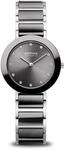 BERING Damen Quarz Uhr | Armbanduhr 29 mm silbernes Edelstahlgeh&auml;use und graues