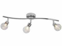 BRILLIANT Lampe Bulb Spotrohr 3flg chrom | 3x QT14, G9, 28W, geeignet für