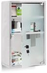 Relaxdays EMERGENCY Medizinschrank XL extra tief aus Edelstahl HxBxT: ca. 50,5 x 30 x