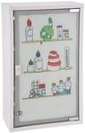 Spetebo XXL Metall Medizinschrank 50x30 cm abschlie&szlig;bar mit 2 Schl&uuml;sseln -...