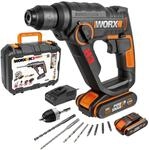 WORX WX390.1 SDS-plus Bohrhammer 20V, inkl. 2x 2Ah Akkus & Ladeger&auml;t | 1,2 Joule