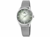 Lotus Watches Damen Datum klassisch Quarz Uhr mit Edelstahl Armband 18408/4