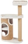 TRIXIE Kratzbaum Falco 117 cm in beige &ndash; moderner Katzenbaum mit gem&uuml;tlichen