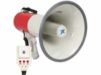 VONYX MEG050 - Megafon mit Sirene und Mikrofon 50 Watt, Batterie-Betrieb, lautes